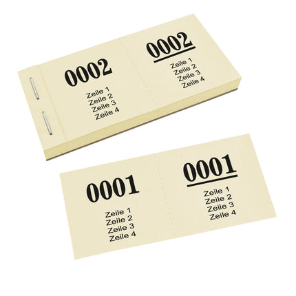 Losnummern eigener Text - 1000 Abrisse