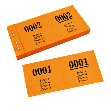 Losnummern eigener Text - 1000 Abrisse