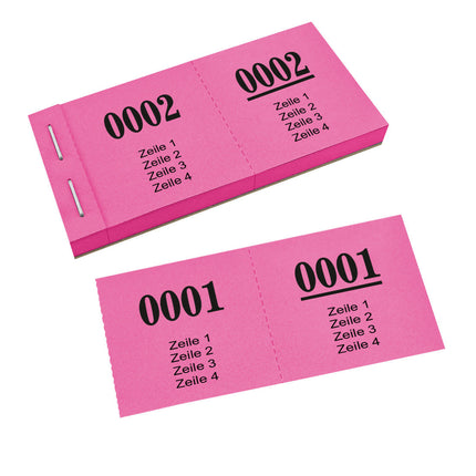 Losnummern eigener Text - 1000 Abrisse