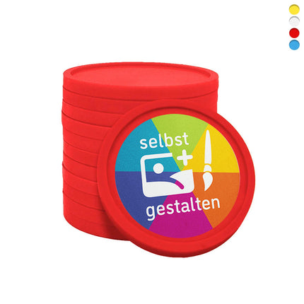 Einkaufswagenchip 2€-Format, selbst gestalten - 100 Stück