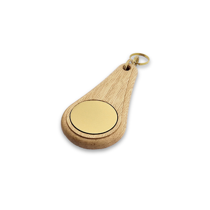 Oaky Drop Hellbraun beidseitig  graviert - pro Stück