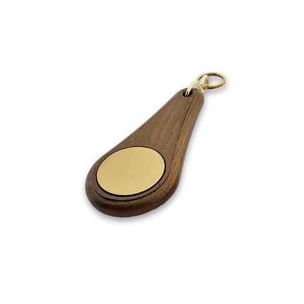 Oaky Drop Dunkelbraun beidseitig graviert - pro Stück