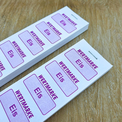 Wertmarken Block 'Eis' - 1000 Abrisse pro Satz