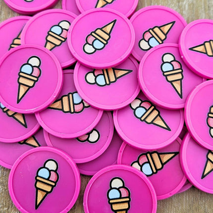 Wertmarken Chips Eis - 100 Stück