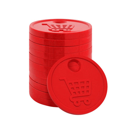 Einkaufswagenchip Kunststoff, 0,50€-Format - 100 Stück