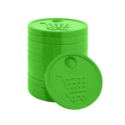 Einkaufswagenchip Einseitige Gestaltung - 100 Stück