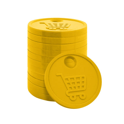 Einkaufswagenchip Kunststoff, 0,50€-Format - 100 Stück