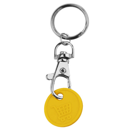 Einkaufswagenchip mit Karabiner, 0,50€-Format - 10 Stück