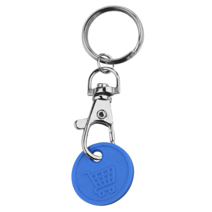 Einkaufswagenchip mit Karabiner, 0,50€-Format - 10 Stück
