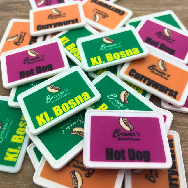 Weiße Wertmarken Chips selbst gestalten 50x35mm - 100 Stück