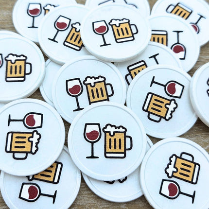 Wertmarken Chips Bier & Wein - 100 Stück