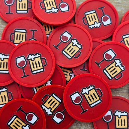 Wertmarken Chips Bier & Wein - 100 Stück
