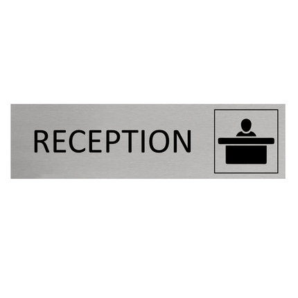 Türschild Reception