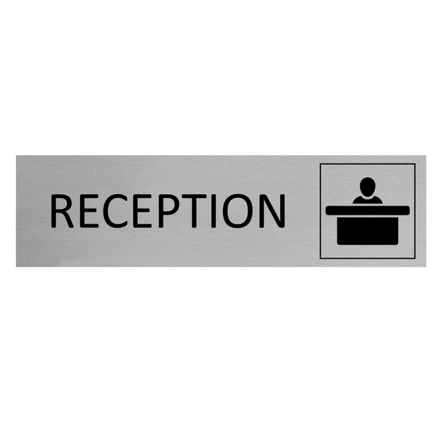Türschild Reception