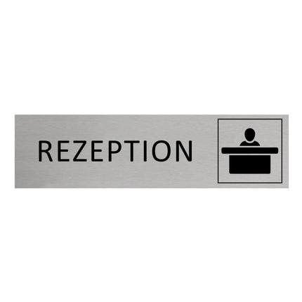 Türschild Rezeption