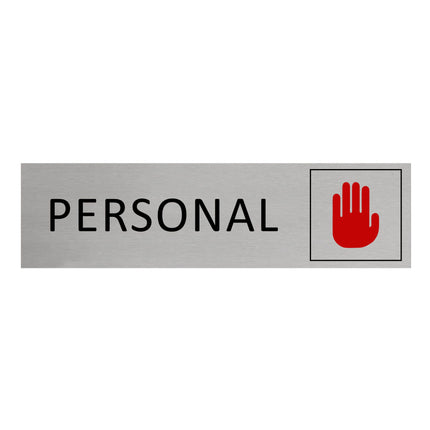 Türschild Personal