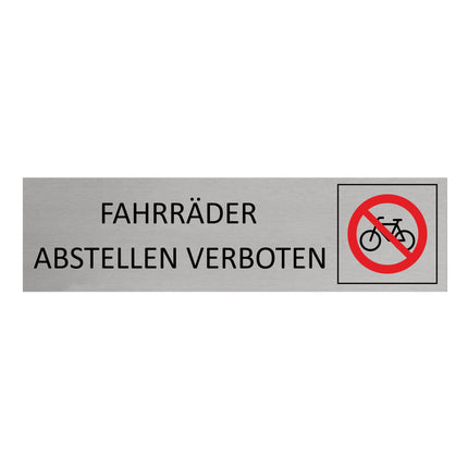 Türschild Fahrräder abstellen verboten