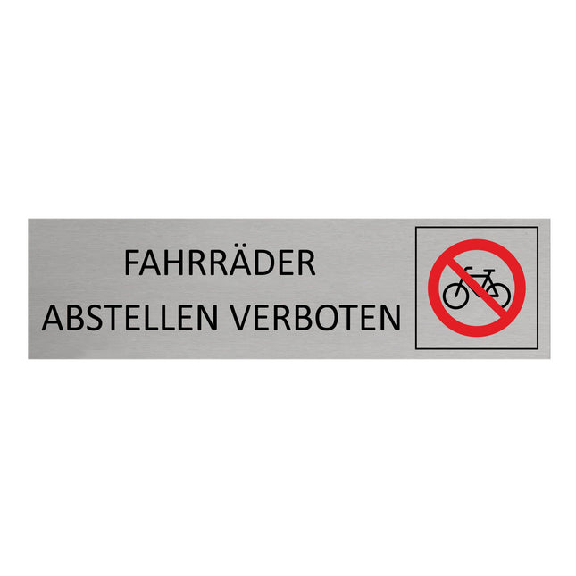 Türschild Fahrräder abstellen verboten