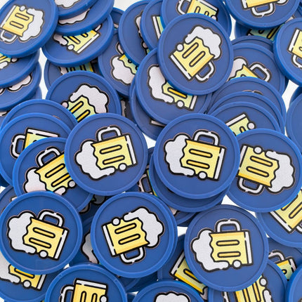 Wertmarken Chips Bierkrug - 100 Stück