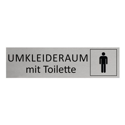 Türschild Umkleideraum Herren mit Toilette