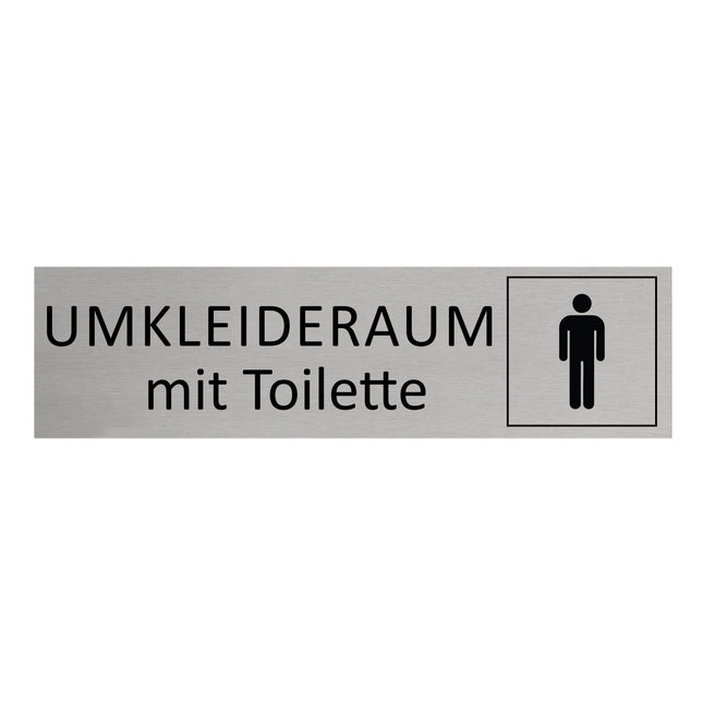 Türschild Umkleideraum Herren mit Toilette