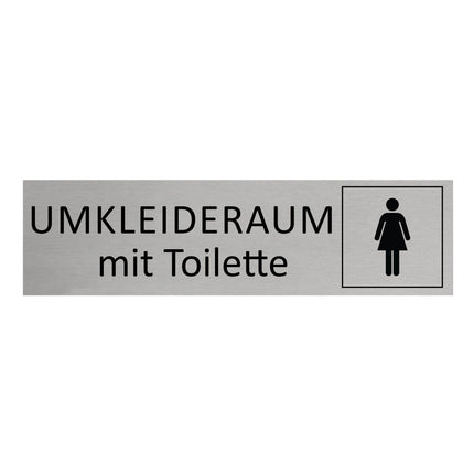 Türschild Umkleideraum Damen mit Toilette