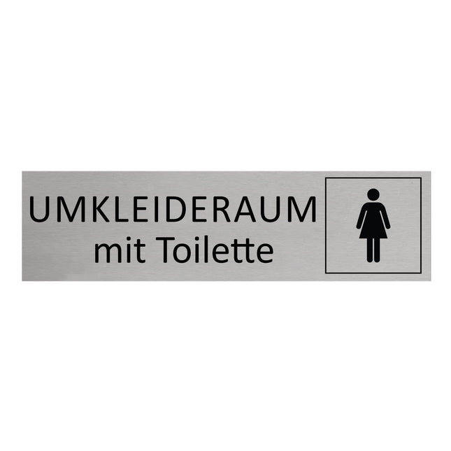 Türschild Umkleideraum Damen mit Toilette