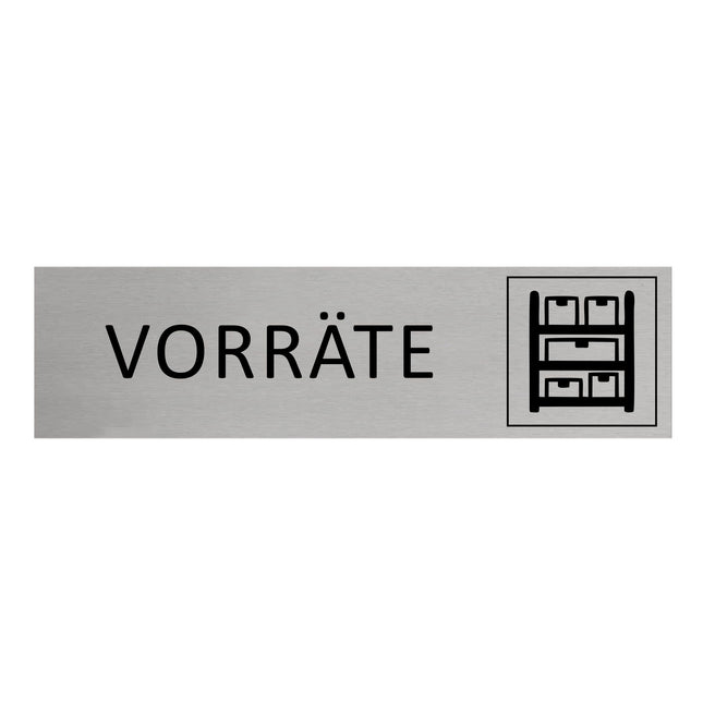 Türschild Vorräte