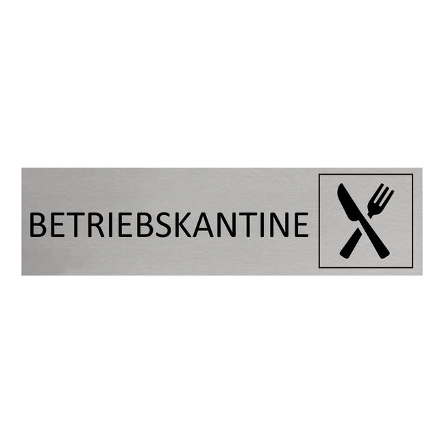 Türschild Betriebskantine