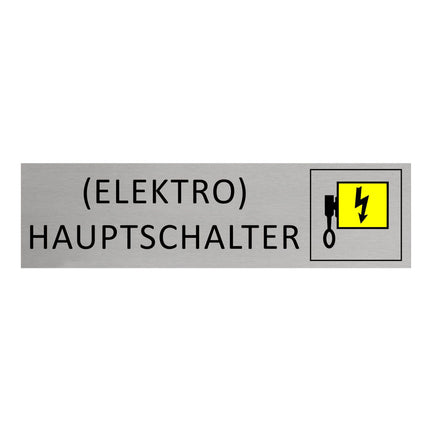 Türschild Hauptschalter (elektro)