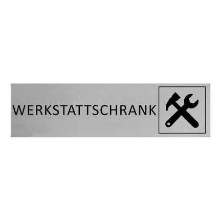 Türschild Werkstattschrank