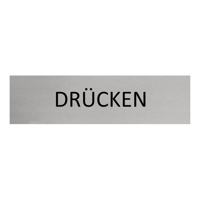Türschild Drücken