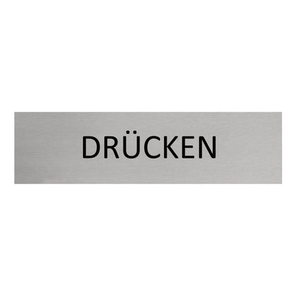 Türschild Drücken