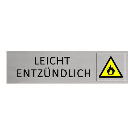 Türschild Leicht entzündlich