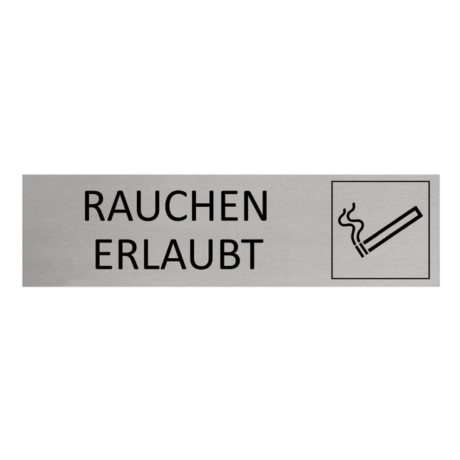 Türschild Rauchen erlaubt