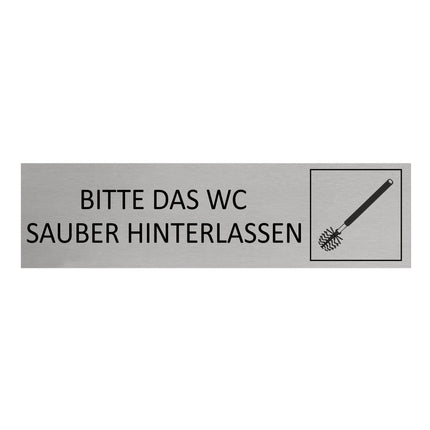 Türschild Bitte das WC sauber hinterlassen