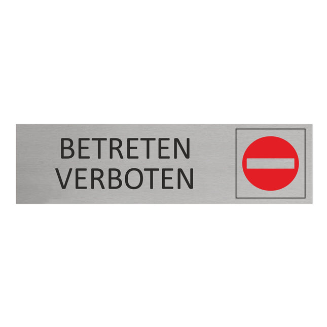 Türschild Betreten verboten