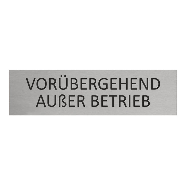 Türschild Vorübergehend außer Betrieb