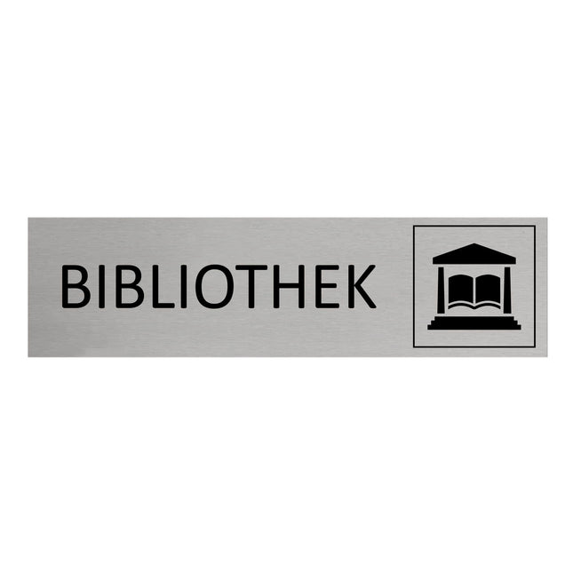 Türschild Bibliothek