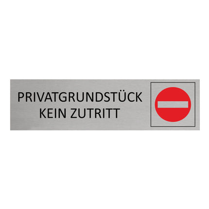 Türschild Privatgrundstück - Kein Zutritt