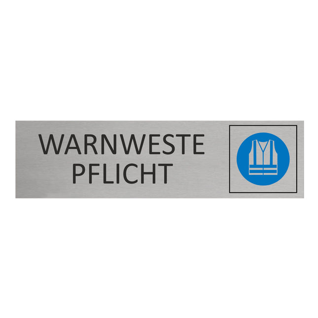 Türschild Warnweste Pflicht