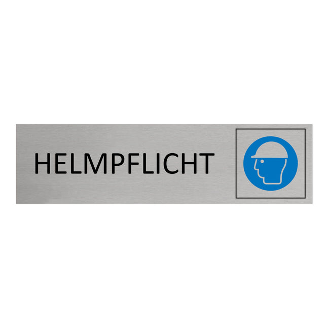 Türschild Helmpflicht