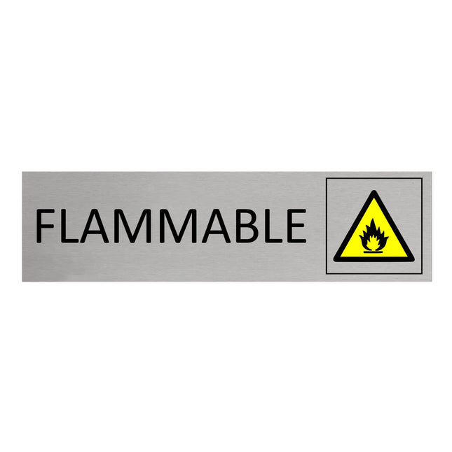 Türschild Flammable