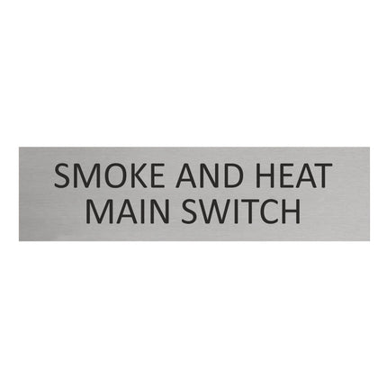 Türschild Smoke and Heat Main Switch
