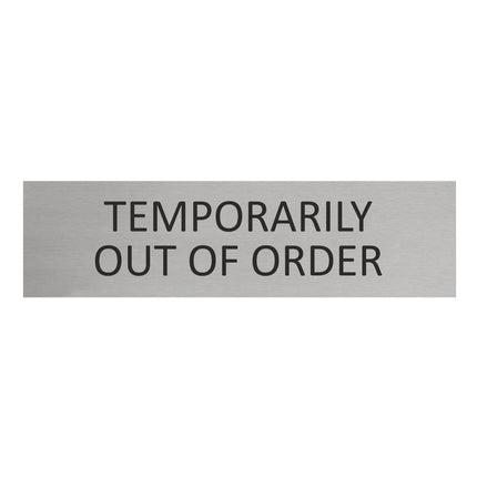 Türschild Temporarily Out Of Order