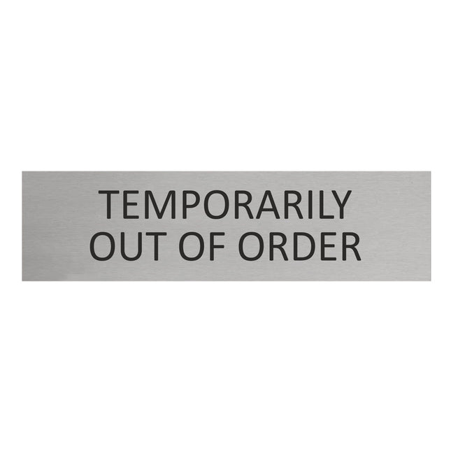 Türschild Temporarily Out Of Order