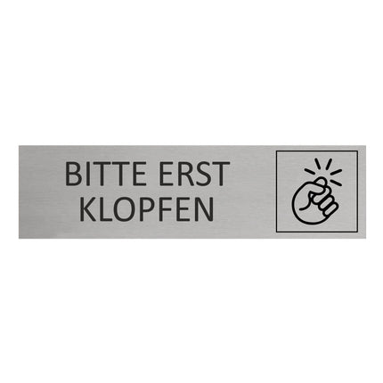 Türschild Erst Klopfen