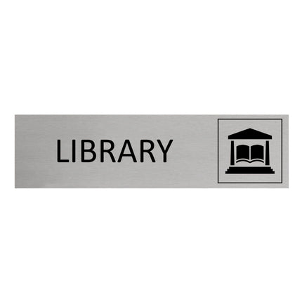 Türschild Library