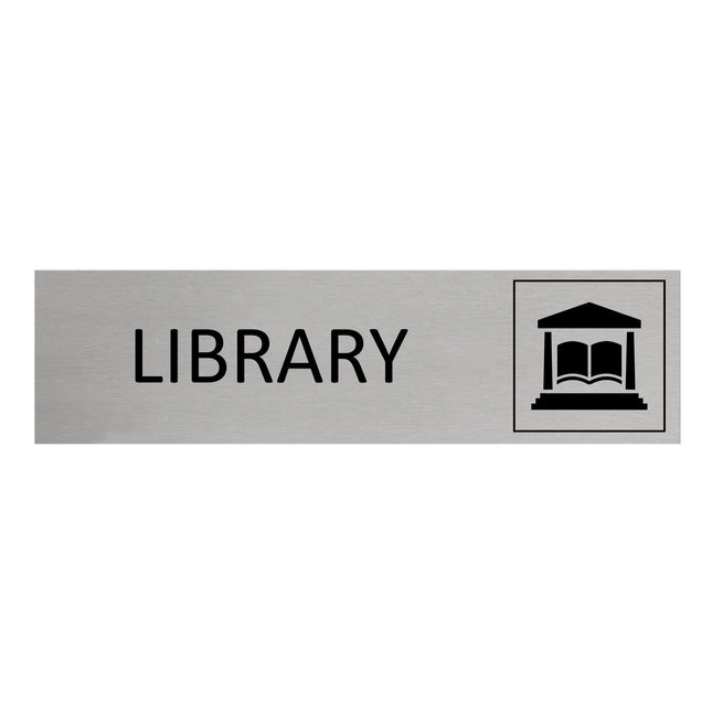 Türschild Library