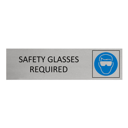 Türschild Safety Glasses Required